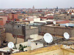 Satellite dishes in Marrakech