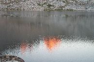 Alpenglow in lake